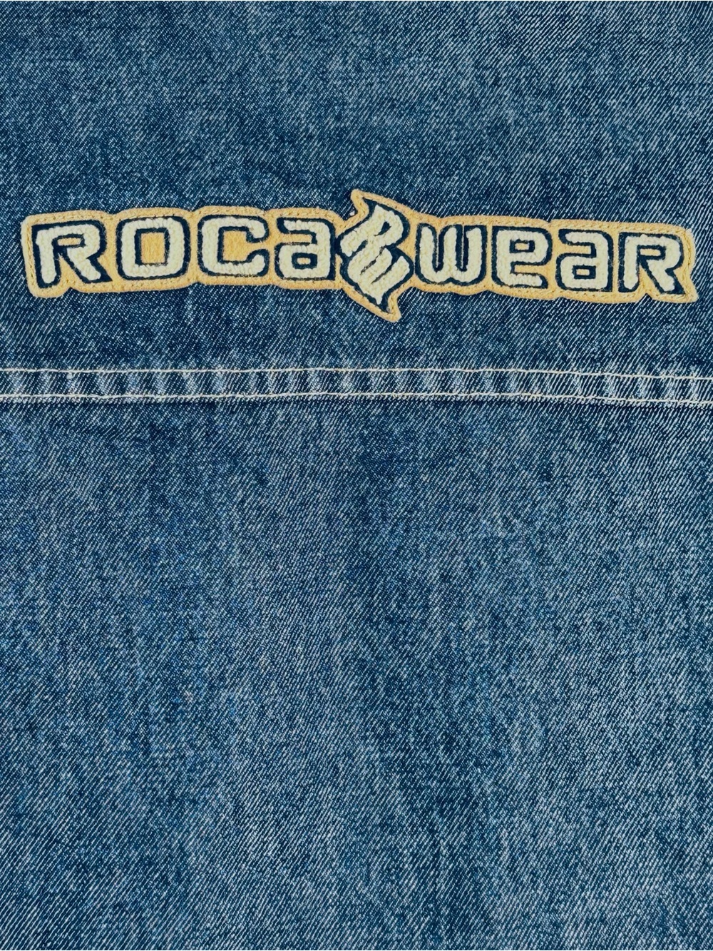 Vintage Rocawear Denim Jacket XL – Y2K Hip Hop Streetwear Jean Jacket - Picture 5 of 11